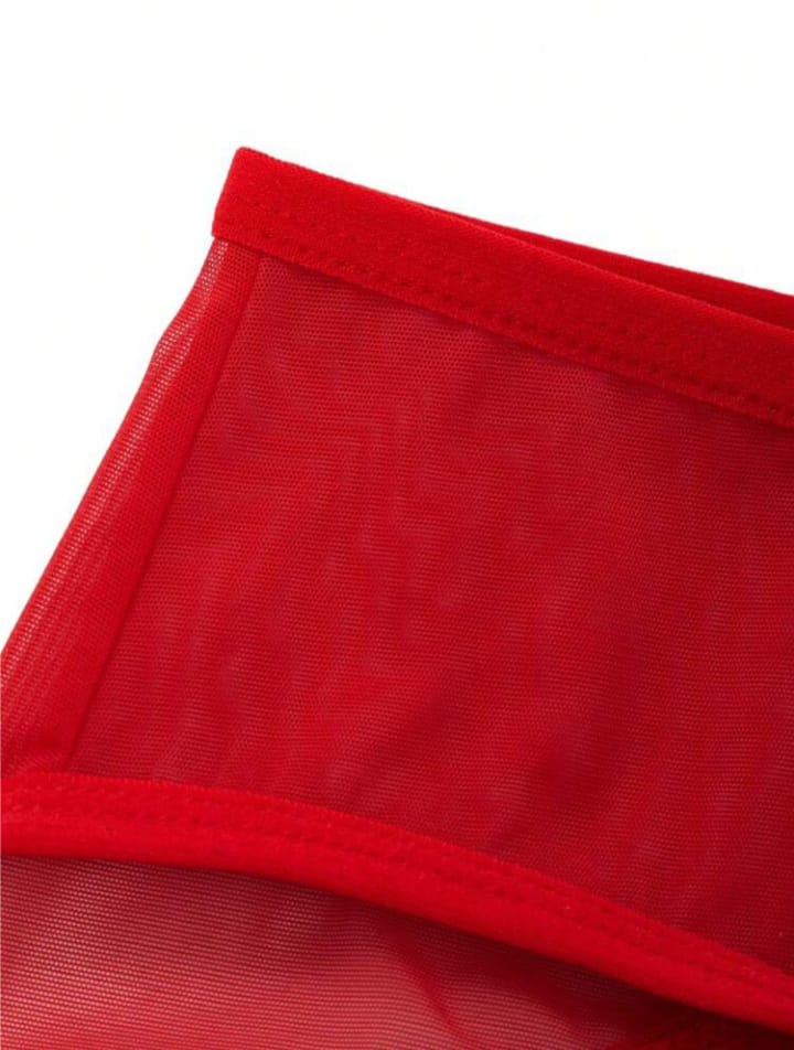 Men's Bow Mesh Thong Sexy Men Underwear